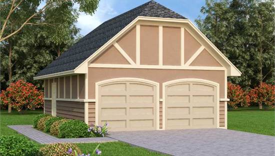image of garage house plan 2992